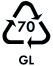 Recyklačný symbol GL 70