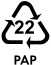 Recyklačný symbol PAP 22