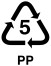 Recyklačný symbol PP 5